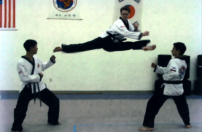 Flying kick technique